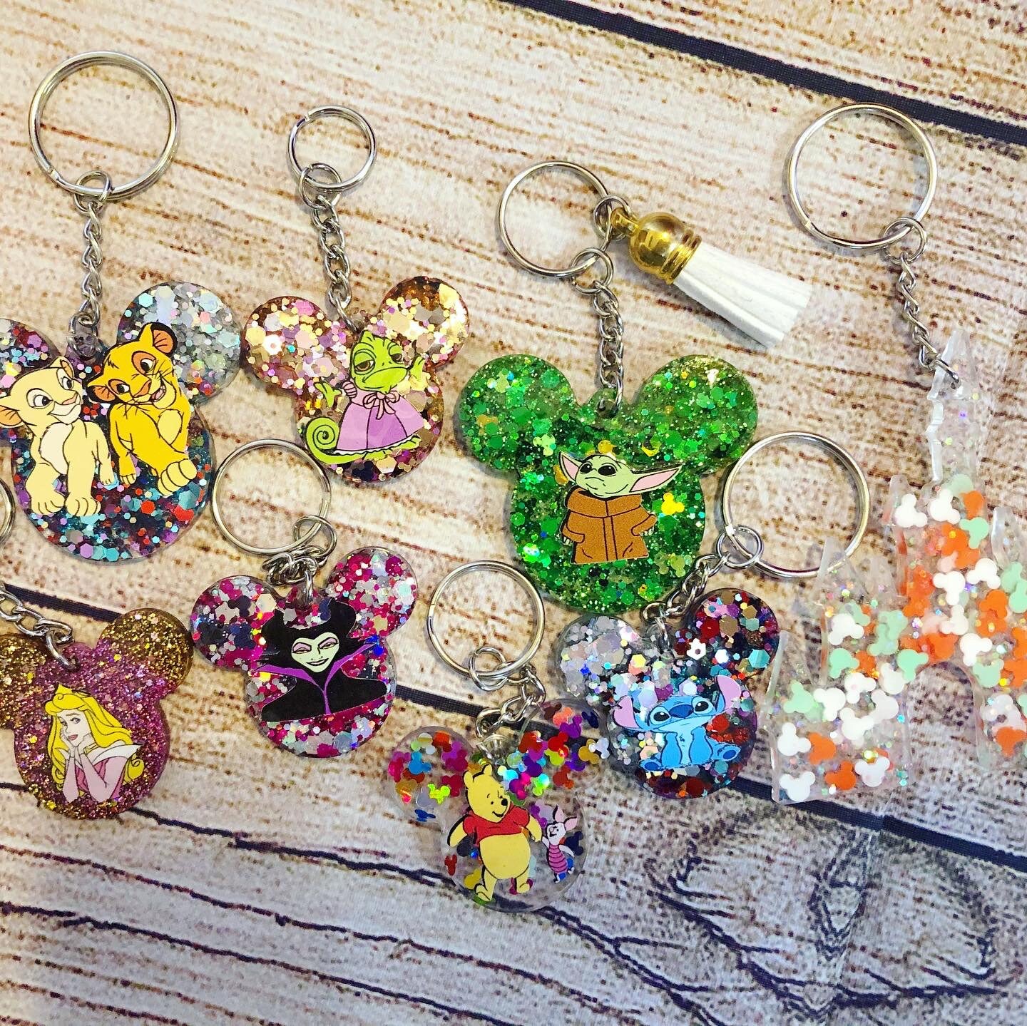 Custom Disney inspired and Letter keychains Etsy