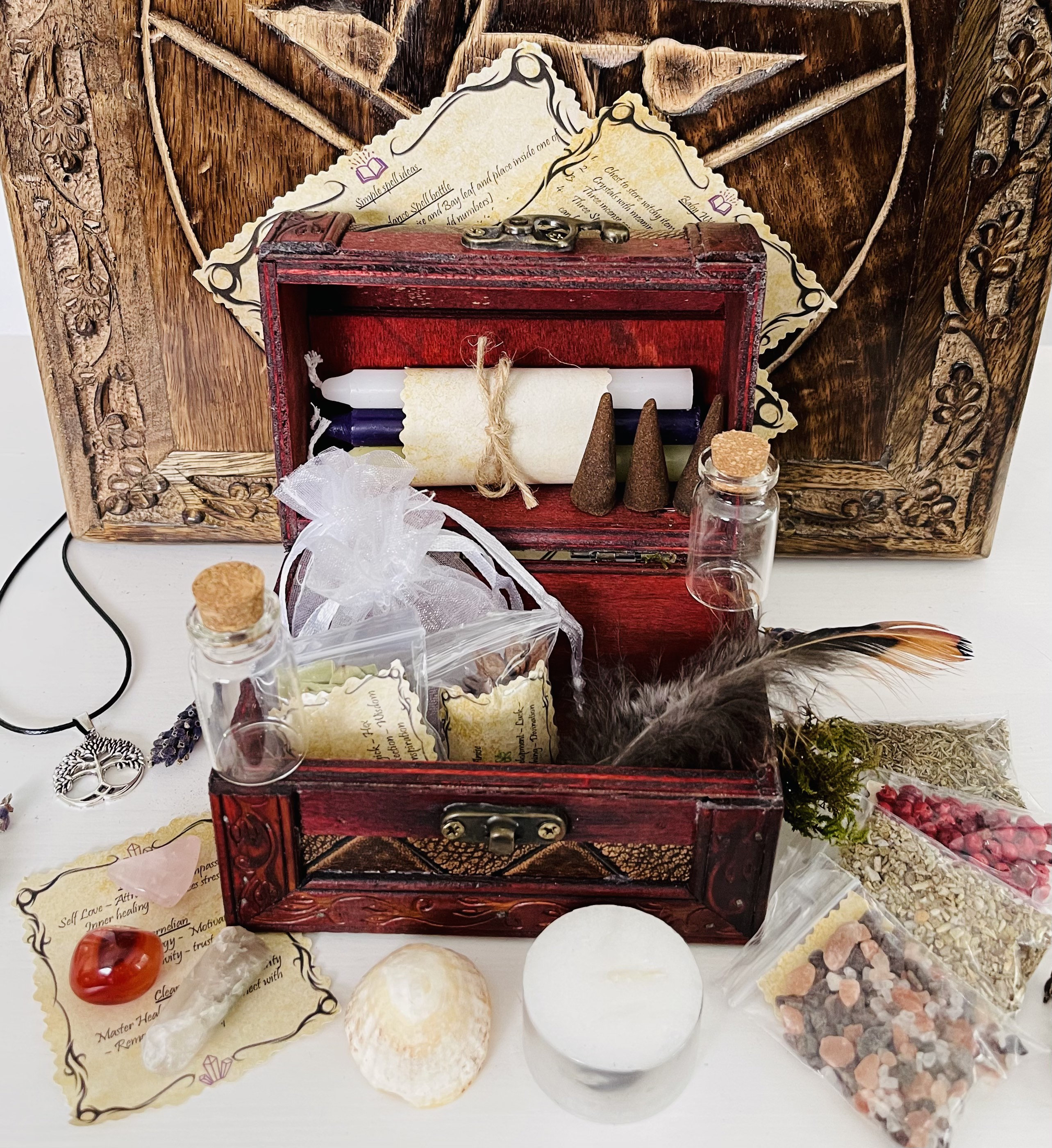 Witchcraft Kit, Apothecary Kit Box With Wiccan Supplies, Witch Supplies  Starter Kit, Altar Supplies for Witches 