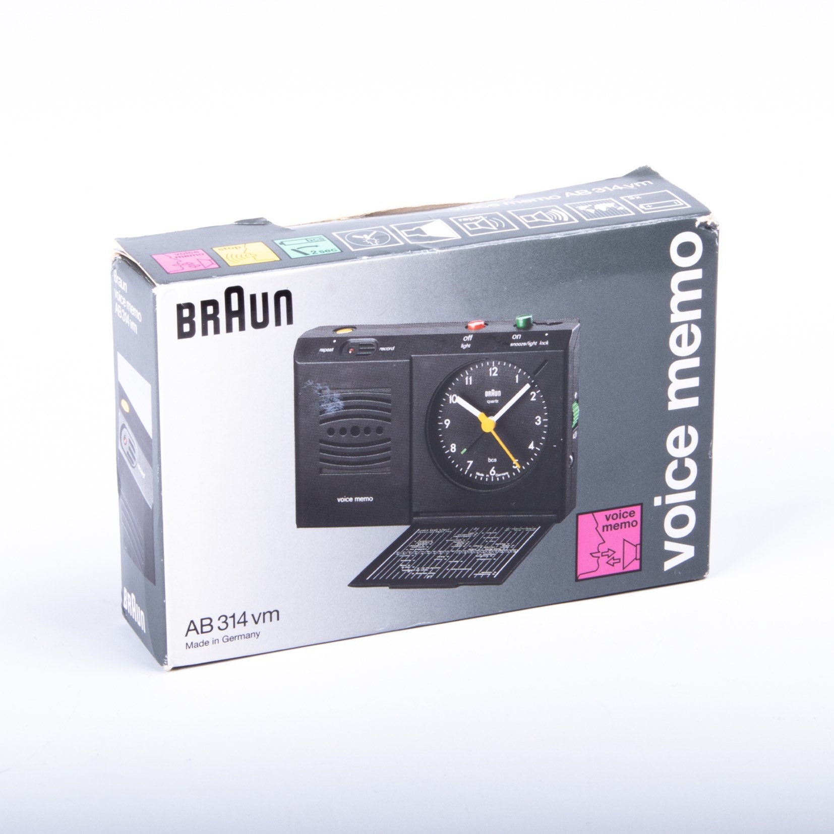 Braun AB 314 Voice Memo Alarm Clock - Dietrich Lubs, 1995
