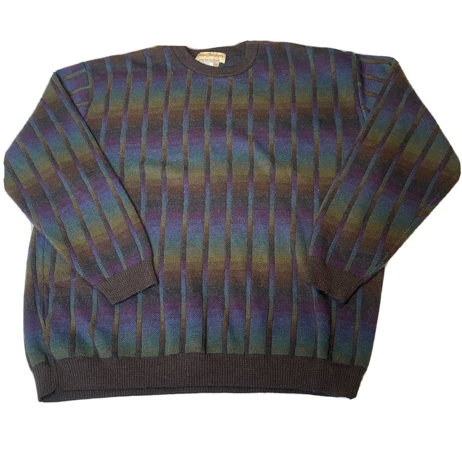 Men s Norm Thompson Sweater Merino Wool Blend Multicolor XXL