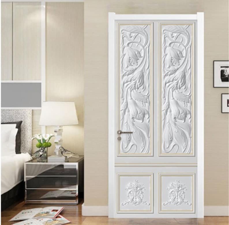 PVC Self adhesive Peel and Stick Door Stickers Mural Etsy