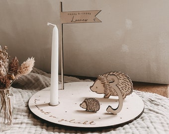 Candle plate hedgehog