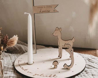 Candle plate deer