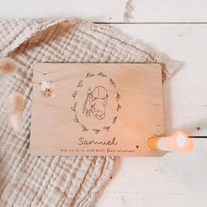 Trauerbox Sternenkind mit personalisierten Kerzenbrett Trauerschachtel | Trostgeschenk | Trauergeschenk | Andenken | Trockenblumen