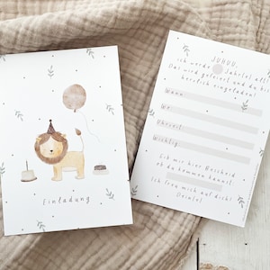 Einladungskarte  - Löwe - Postkarte
