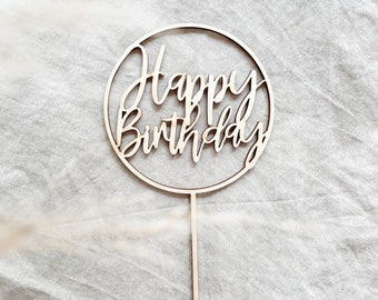 Cake topper - HAPPY BIRTHDAY -