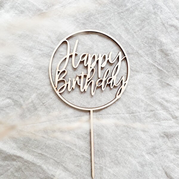 Caketopper - HAPPY BIRTHDAY -