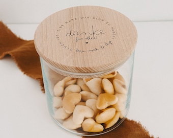 Mother's Day | Happiness is having a mom like you! | Glass jar with wooden lid | Storage jar