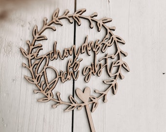 Cake Topper - Nice that you exist - Wood