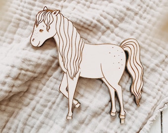 horse | single connector | Candle Plate | birthday wreath | Children's Birthday | birthday plate