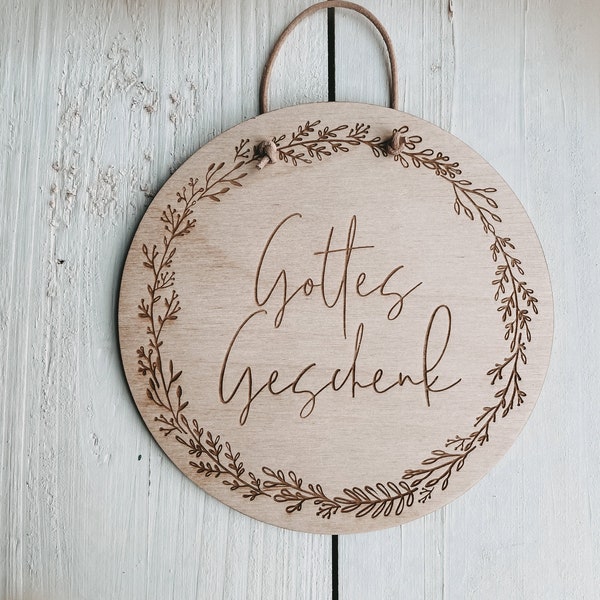 Holzschild Gottes Geschenk