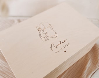 Wooden memory box | Wooden box | Baby |