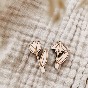 Kamille oder Tulpe Mini-Stecker | Platzhalter für 2. Zahlenloch | Geburtstagskranz | Geburtstagsteller | Blume