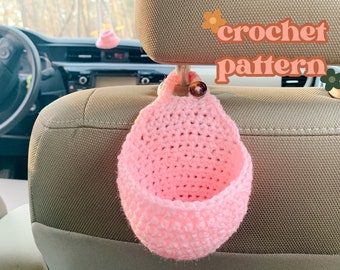 Mini Trash Can Crochet Pattern / PDF Download / Car Organization and Storage