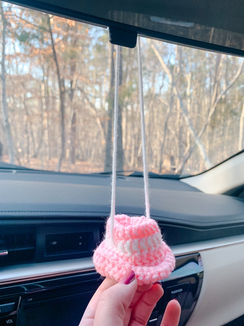 Mini Cowboy Hat Crochet Pattern / PDF Download / Car Hanging / Cute Car Hanging image 2