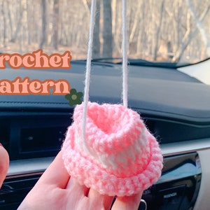 Mini Cowboy Hat Crochet Pattern / PDF Download / Car Hanging / Cute Car Hanging image 1