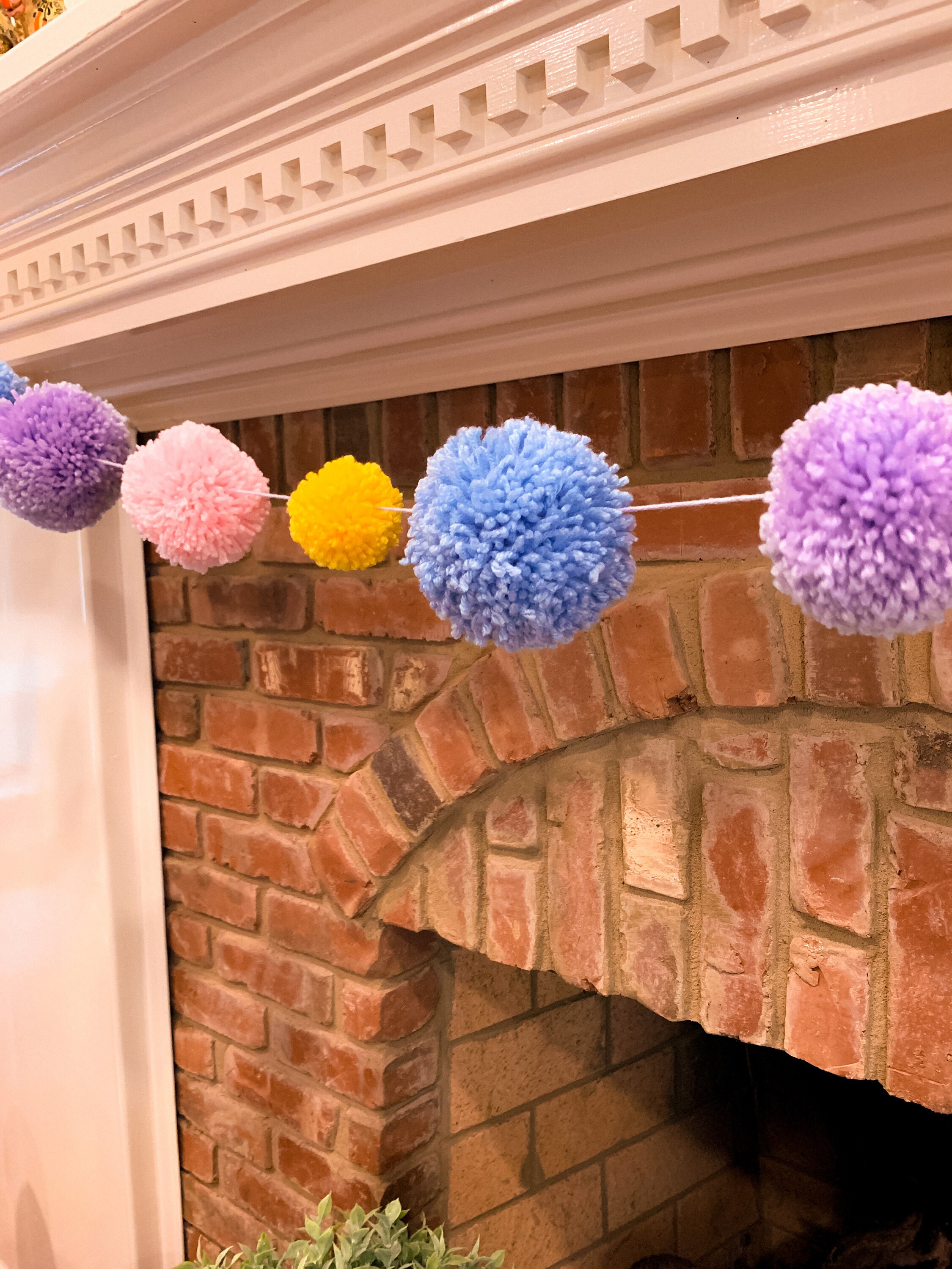 80 Inch Ft Spring Pom Garland / Handmade Customizable