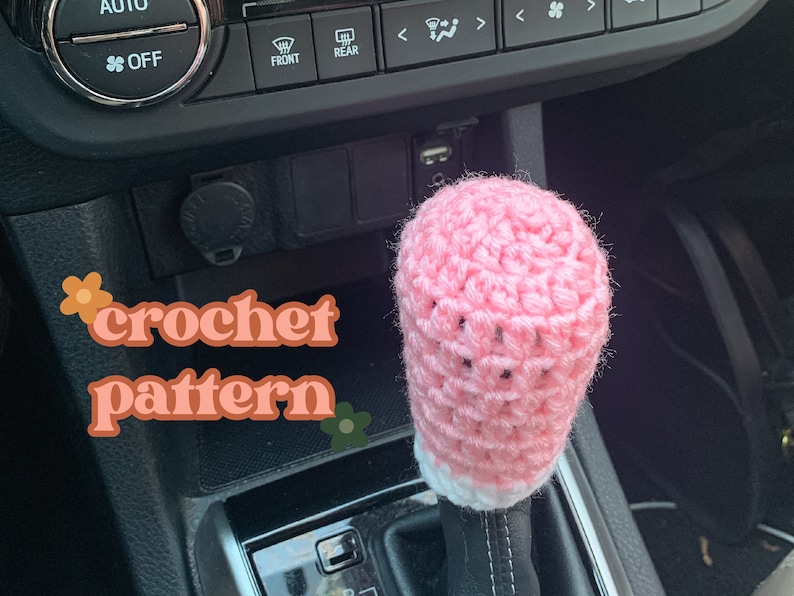 Gear Shift Cover Crochet PDF Pattern / Car Accessories / Gear Shifter image 1