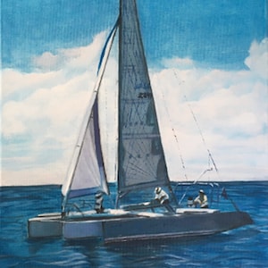 Custom Boat Portrait - Personalized Oil Painting of Your Boat - Custom Maritime Art - Bespoke Boat Paint - Nautical Wall Decor