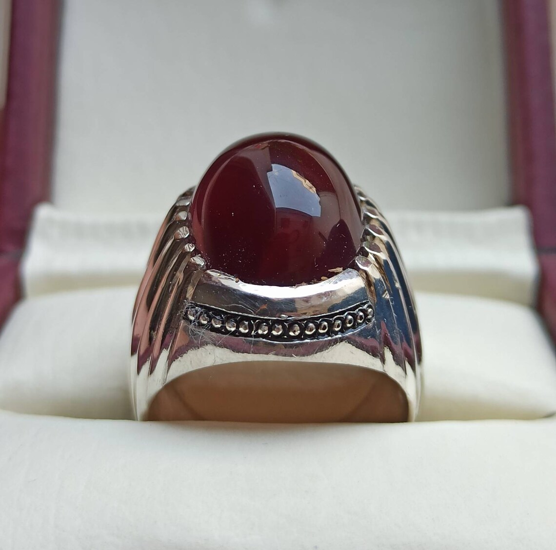 Mens Aqeeq Rings Yemeni Aqeeq Ring Brown Agate Ring Akik Ring Etsy UK