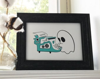 Bernard the Ghost Art Print, PostCard, velvety matte coating