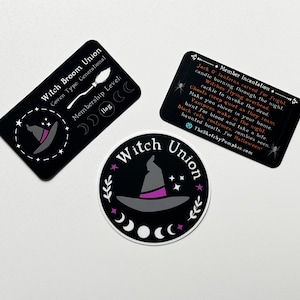 Sticker Union des sorcières et carte de membre