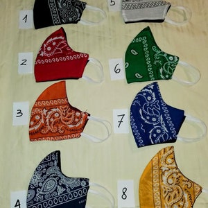Reusable Face Mask; 100% Cotton