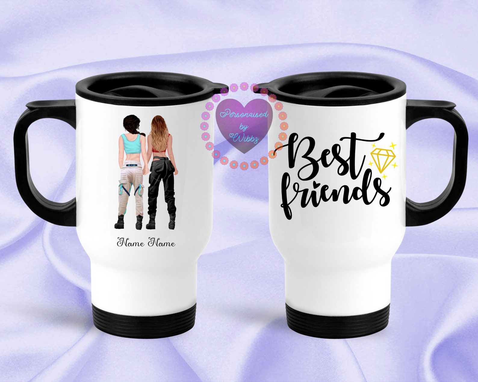 personalized best friend travel mugs