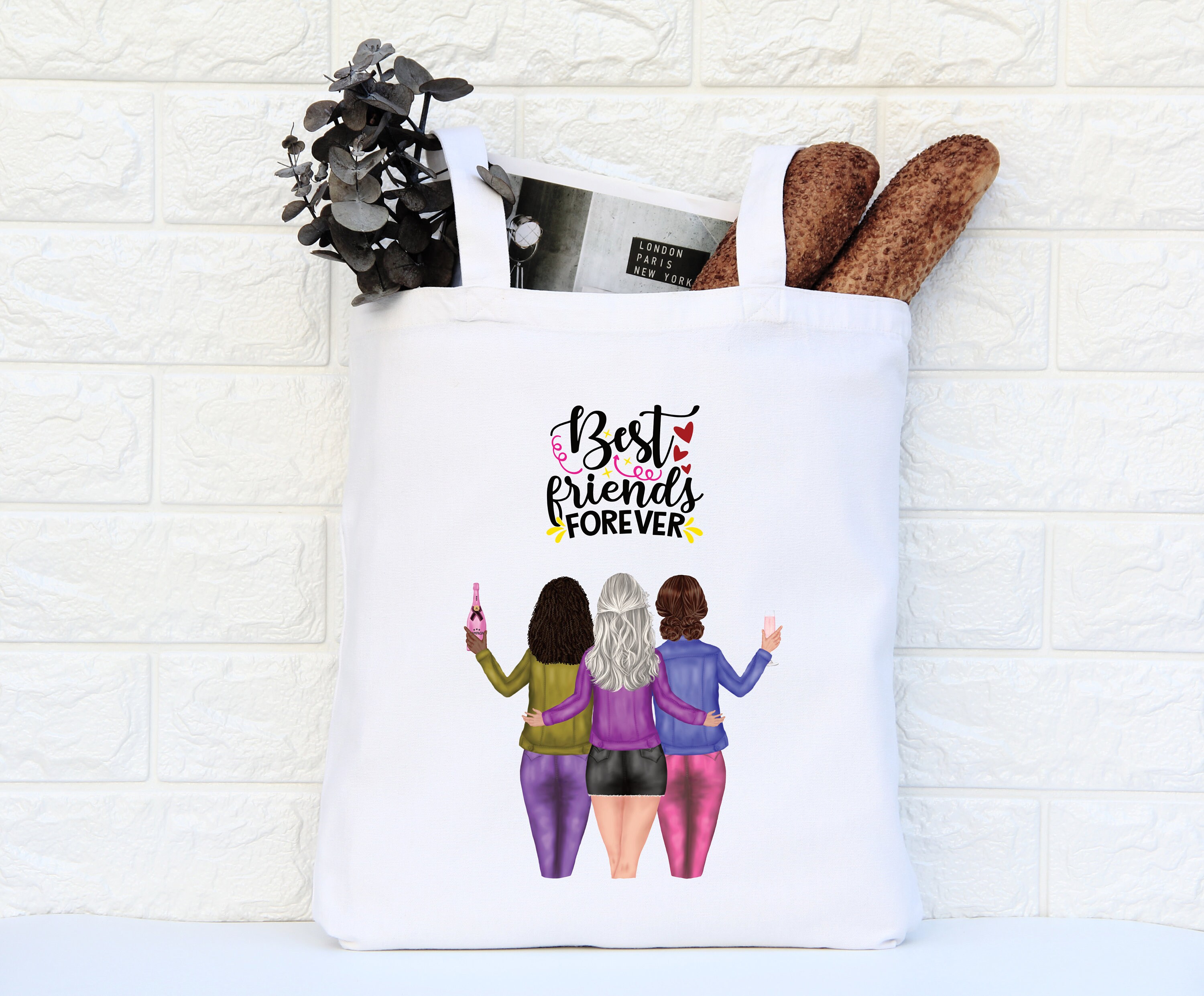 Best Friend Tote Bag Personalized Free Delivery Etsy UK
