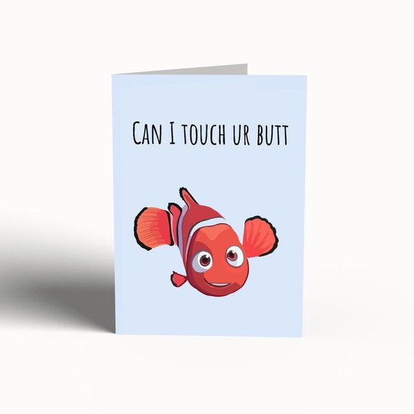 Funny Valentines Day Card | Finding Nemo | Print at home Card | Funny Card | Last Minute Card | Dirty Humour | Greeting Card