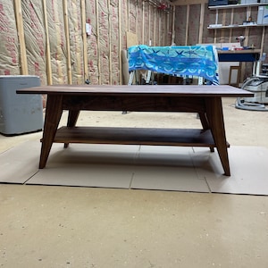 Mid Century Modern Coffee Table | Solid White Oak | Solid Walnut | Solid Cherry | Modern Coffee Table