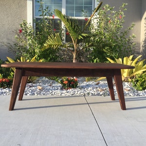 Mid Century Modern Coffee Table | Solid White Oak | Solid Walnut | Solid Cherry | Modern Coffee Table