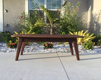 Mid Century Modern Coffee Table | Solid White Oak | Solid Walnut | Solid Cherry | Modern Coffee Table