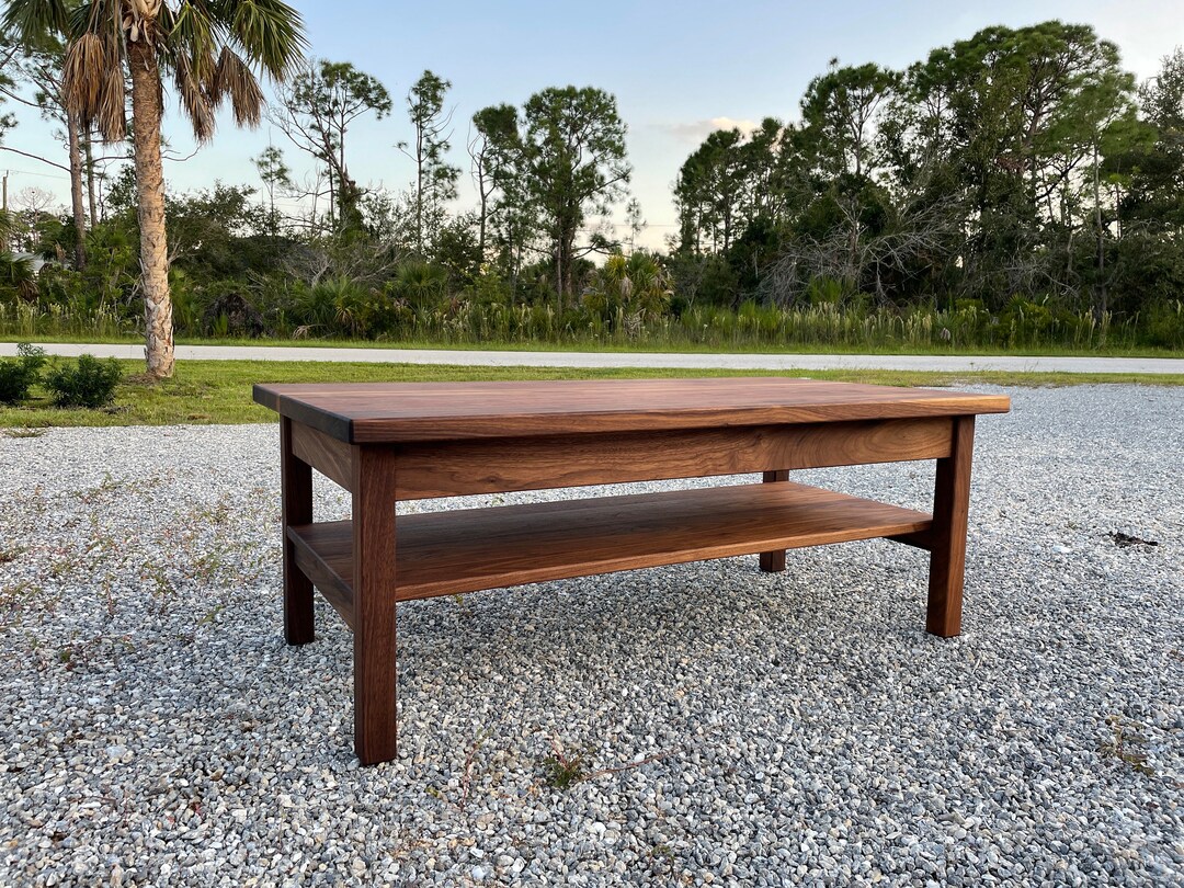 Solid Black Walnut Coffee Table | Traditional Coffee Table | Modern