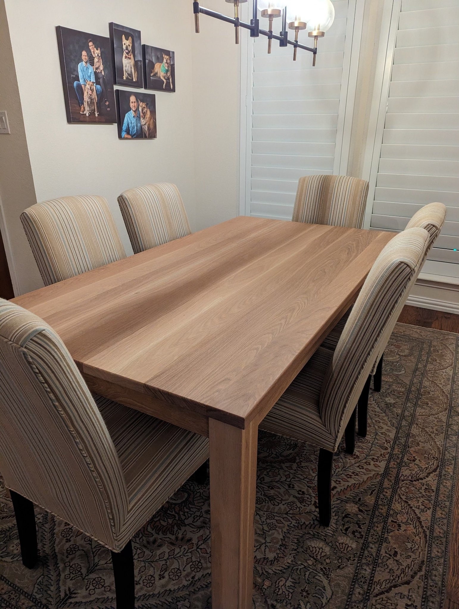 White Oak Table Farm Table Handmade Table Solid White Oak Solid