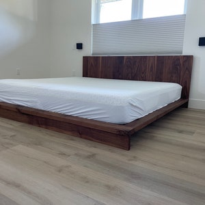 Platform Bed |Low Profile Bed | Modern Bed | Walnut Bed | White Oak Bed | Cherry Bed | Solid Walnut | Solid White Oak | Made to Order