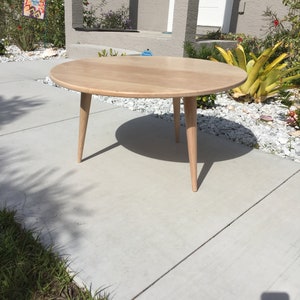 Mid Century Coffee Table | Solid Walnut | Solid White Oak | Hand Turned ...