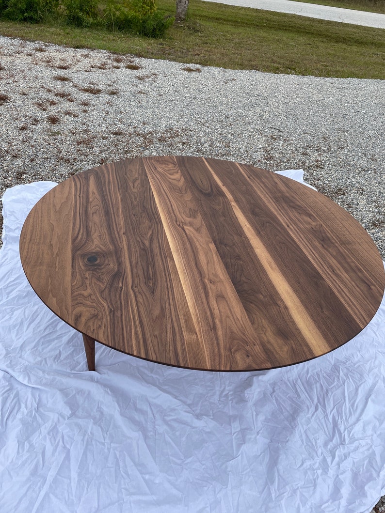 Mid Century Coffee Table | Solid Walnut | Solid White Oak | Hand Turned ...