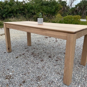 White Oak Table | White Oak Parsons Table | Solid White Oak Modern Parsons | Handmade Custom Furniture