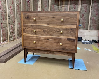 Solid Walnut Dresser | MCM Dresser | Modern Dresser | Mid Century Dresser | Solid Walnut | Solid White Oak | Solid Cherry | Customizable
