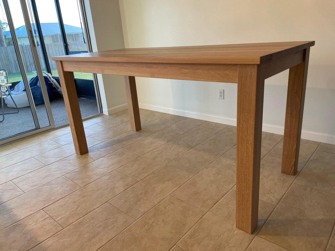 Counter Height White Oak Counter Height Farm Table White Oak Table