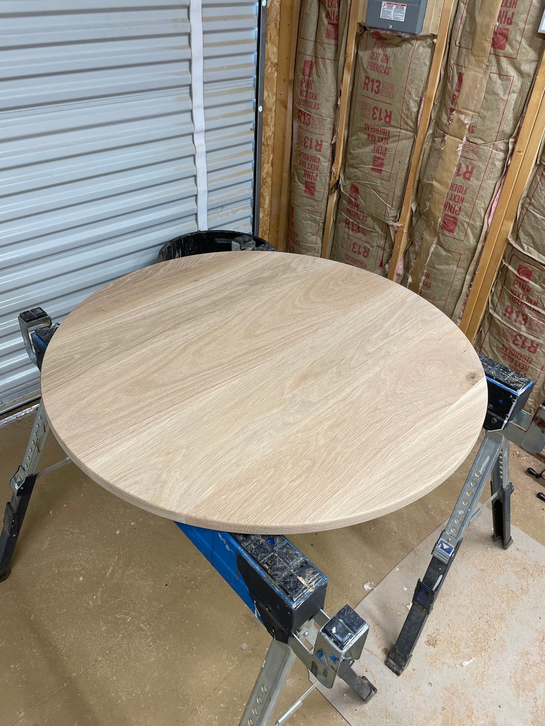 Solid White Oak Round White Oak Table Top Ships TODAY Thick Top 38 Round Etsy