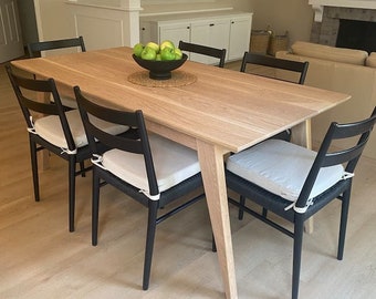 Mid Century Modern Table | MCM Table | Solid Walnut | Solid White Oak | Solid Cherry | Handmade Table