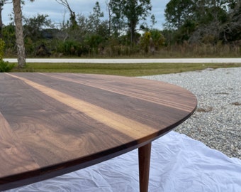 Mid Century Coffee Table | Solid Walnut | Solid White Oak | Hand Turned Legs