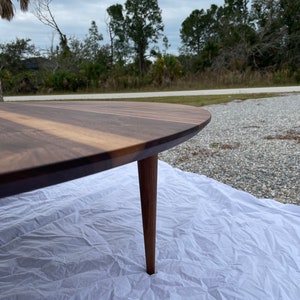 Mid Century Coffee Table | Solid Walnut | Solid White Oak | Hand Turned ...