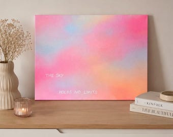 THE SKY HOLDS NO LIMITS | Original Acrylic Painting | 30 x 40 cm | Modern Abstract Art | Pastel