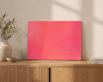 DOLCE FAR NIENTE | Original Acrylic Painting | 30 x 40 cm | Modern Abstract Art | Pastel Peach Pink