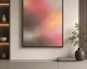 VELVET HAZE | Original acrylic painting on canvas | 60 x 80 cm | abstract modern pastel |