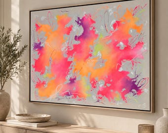 Original Abstract Acrylic Painting | HIDDEN HEARTS | 70x90cm | Large Wall Art | Gradient Art | Hand painted