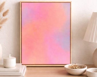 Original acrylic painting on canvas | Quote optional | Abstract modern | 30 x 40 cm | Pastel neon